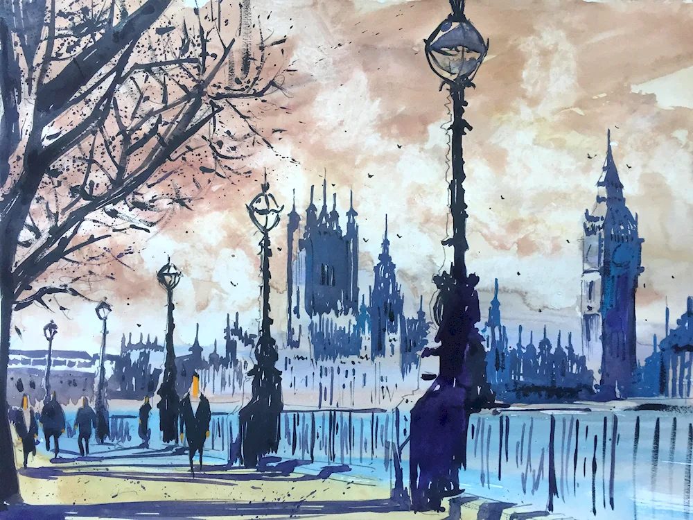 Igor Dubovoy artist watercolour London
