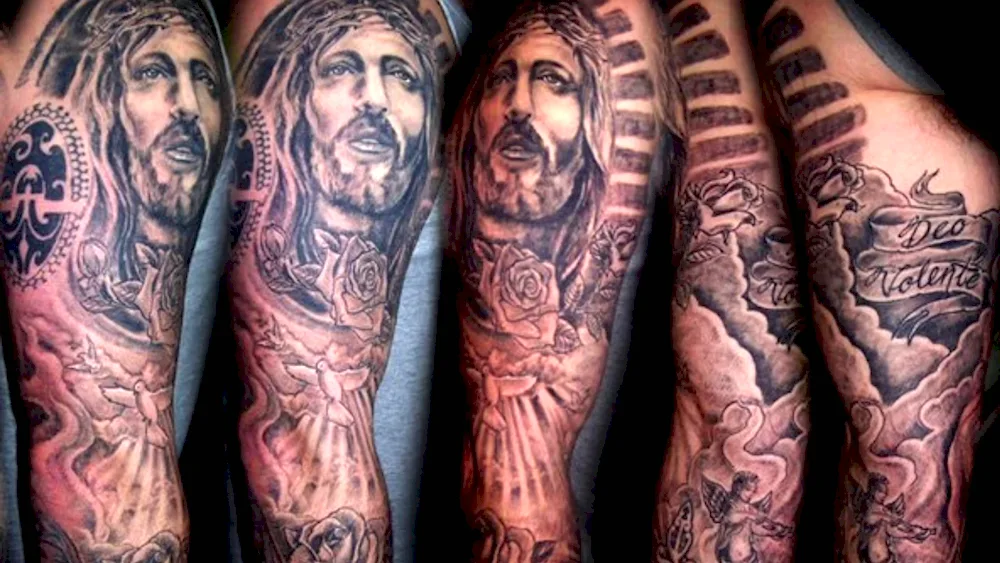 Jesus and the 12 apostles tattoo