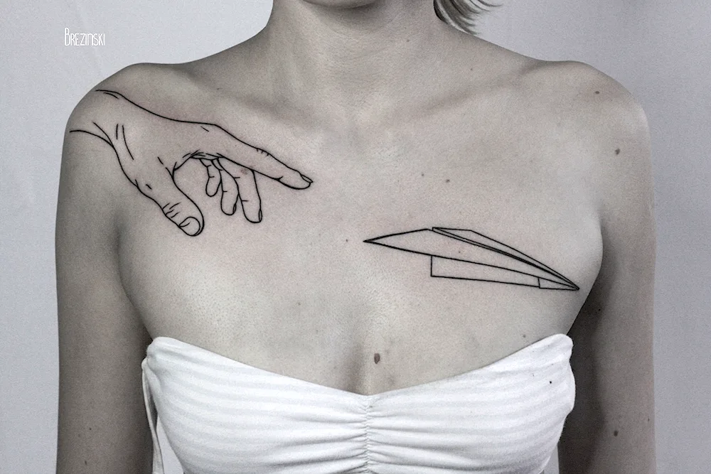 Collarbone tattoo for girls