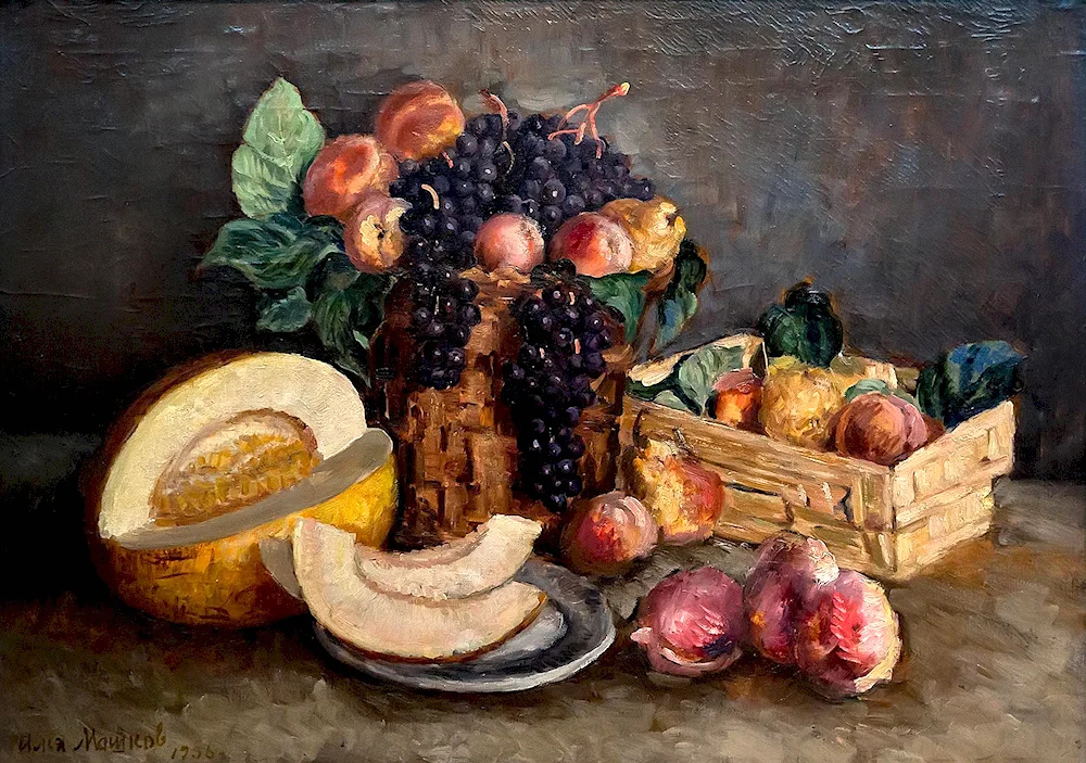 Konchalovsky still life peaches