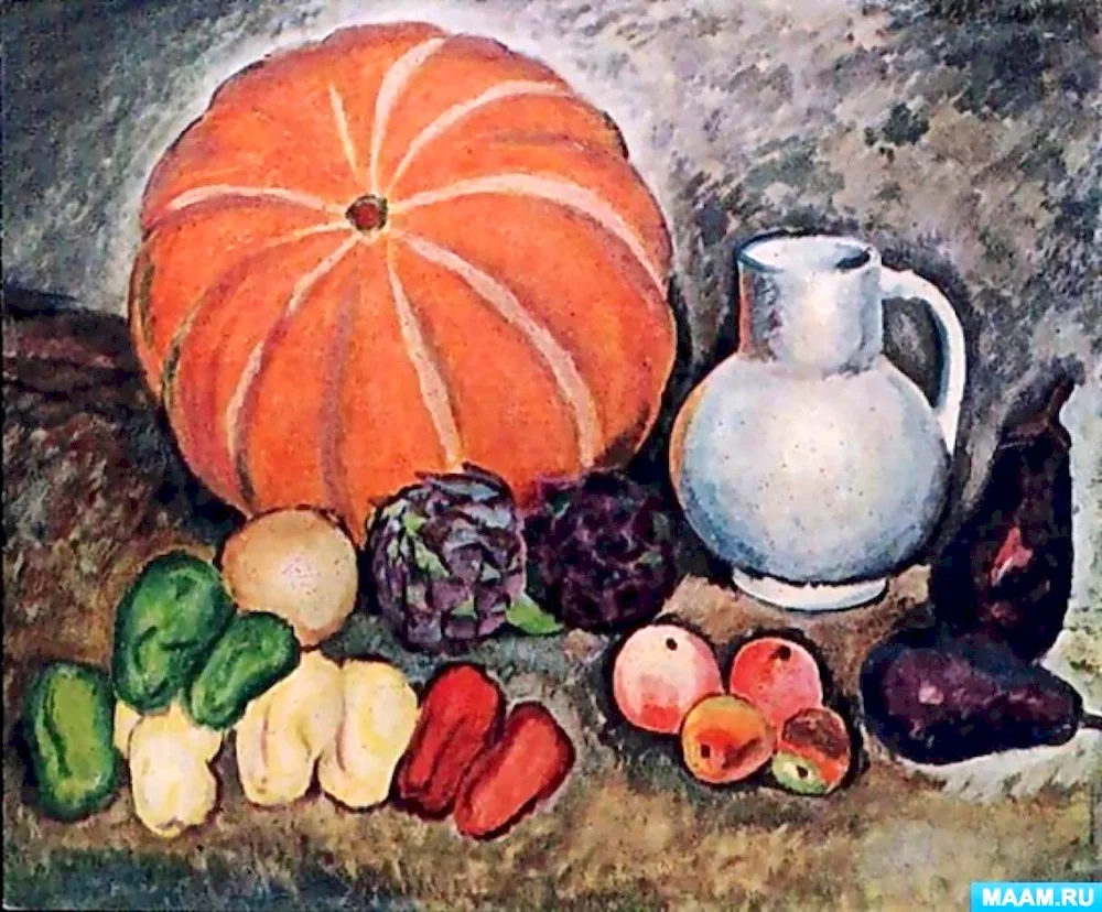 Ilya Mashkov still life with pumpkin