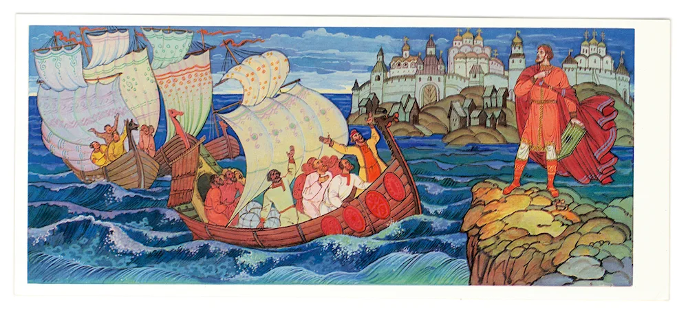 Illustration for the story Sadko