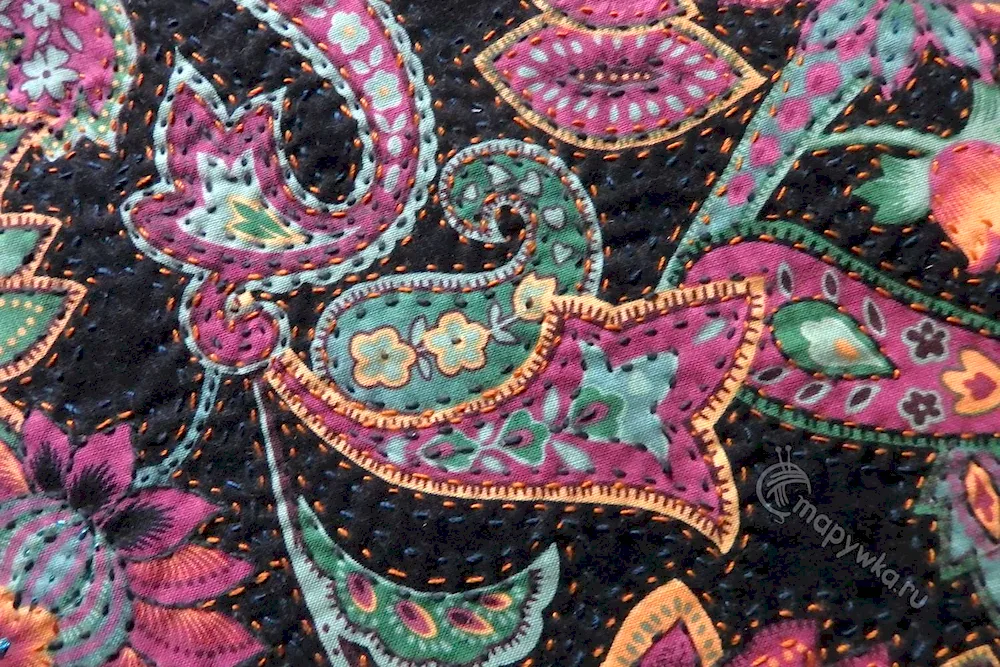 Indian Kantha embroidery