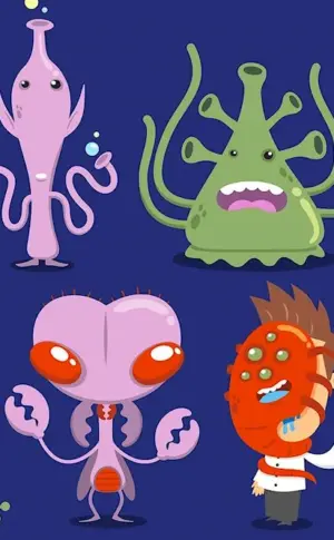 Cartoon aliens