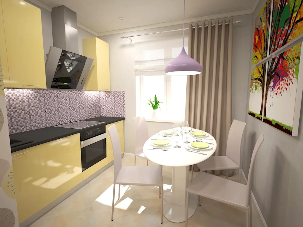 Budget kitchen interior in a two-room apartment