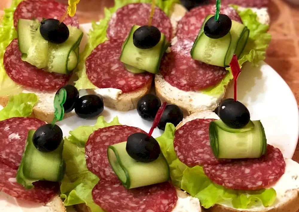 Interesting sandwiches for a festive table