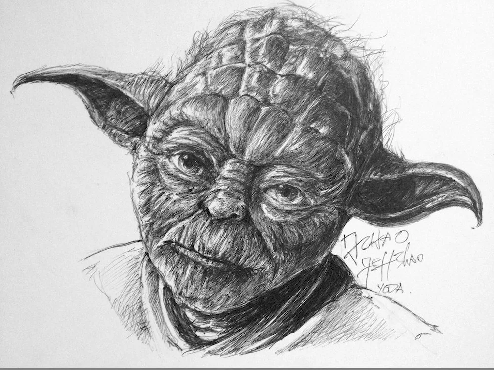 Yoda crayon