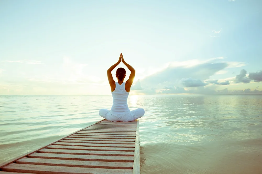 Yoga at sunset