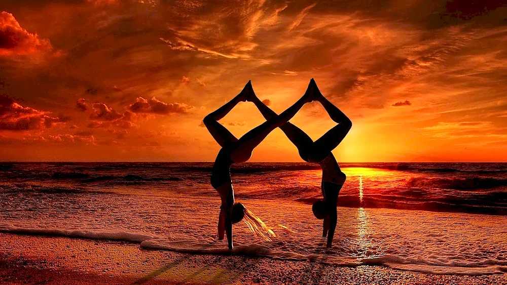 Yoga for two people