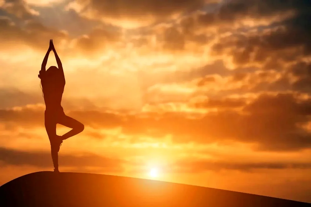 Girl at sunset