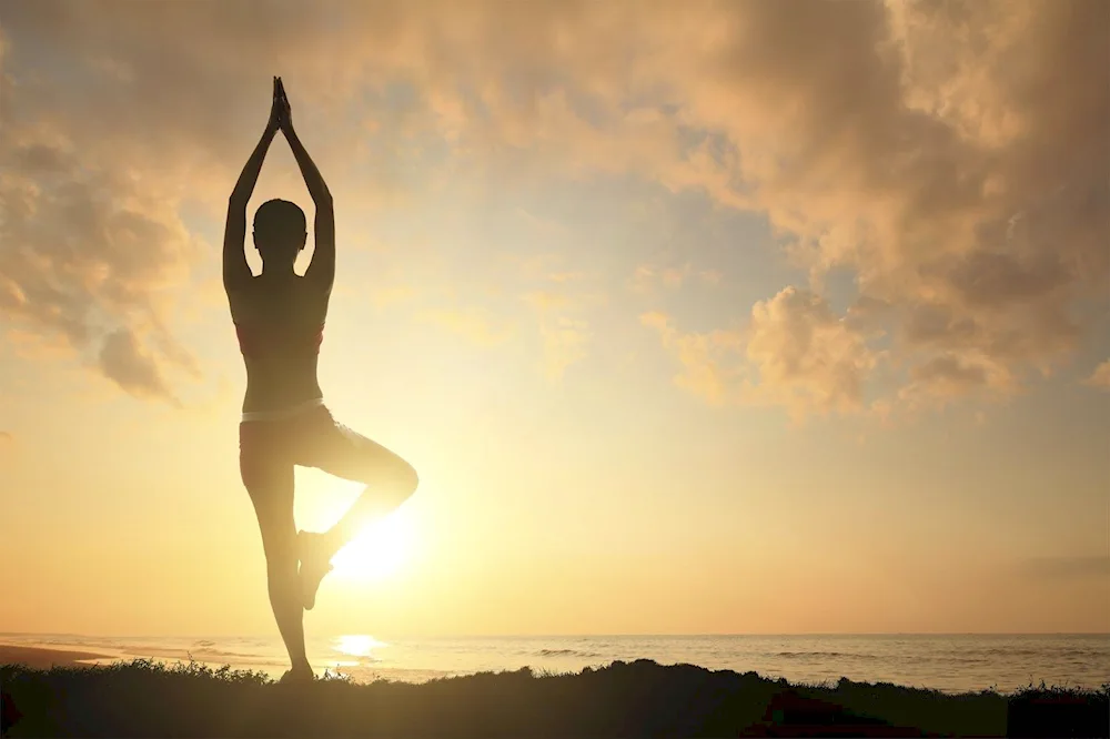 Yoga at sunset