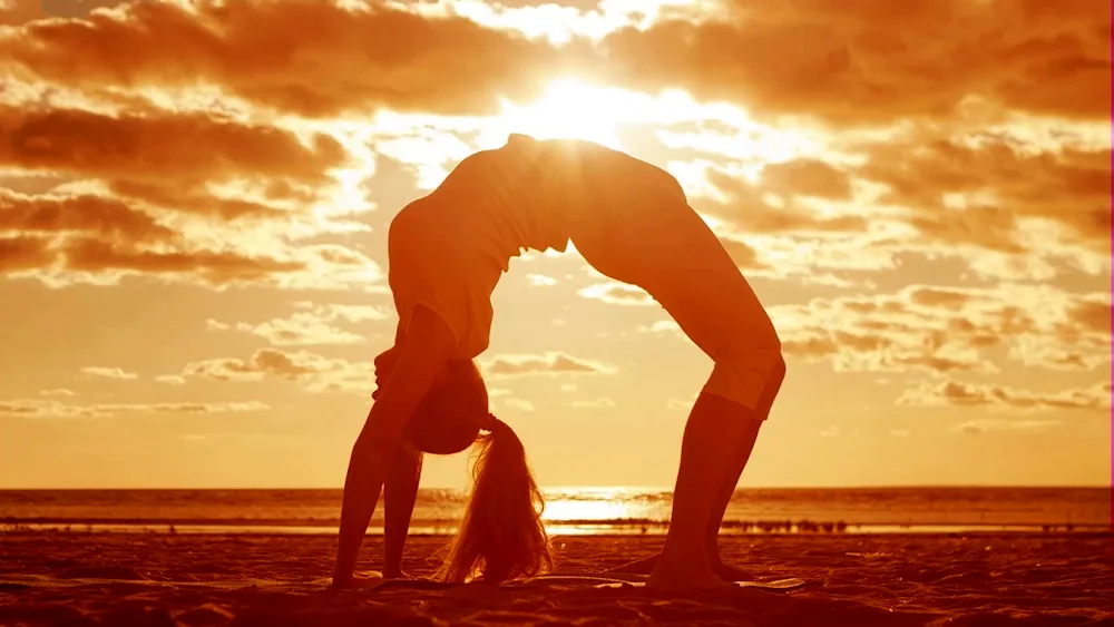 Yoga at sunset