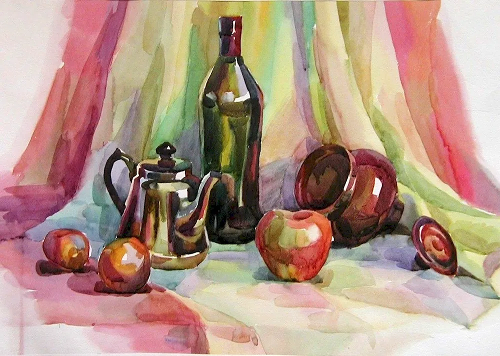 Иогансона лицей натюрморт watercolour