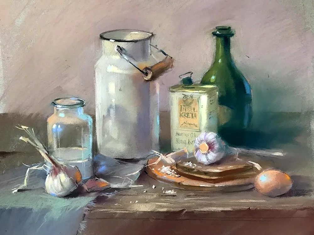 Olga Guseva oil pastel artist