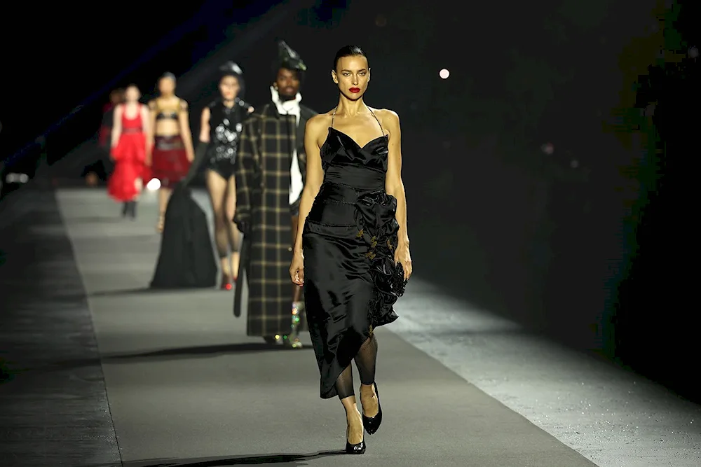 Irina Shayk on the catwalk