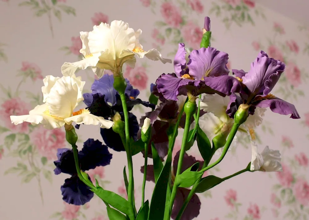 Large iris bouquet