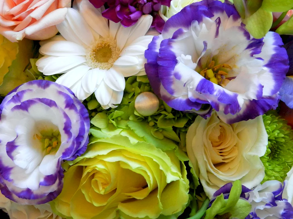 Hortensia and eustoma bouquet