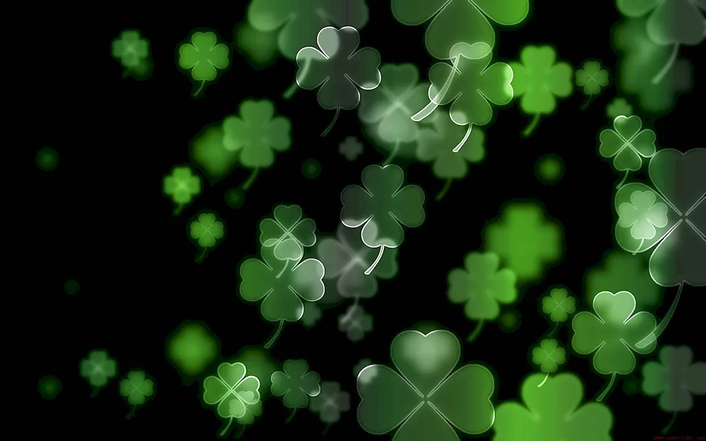 Green Four-leaf Clover