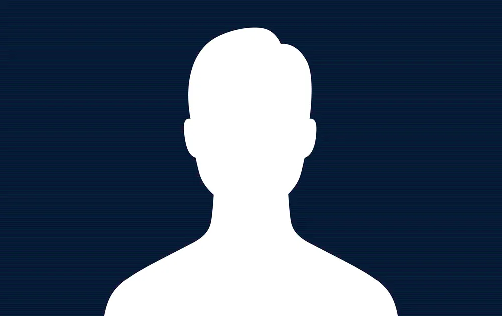 Blue graphic artist