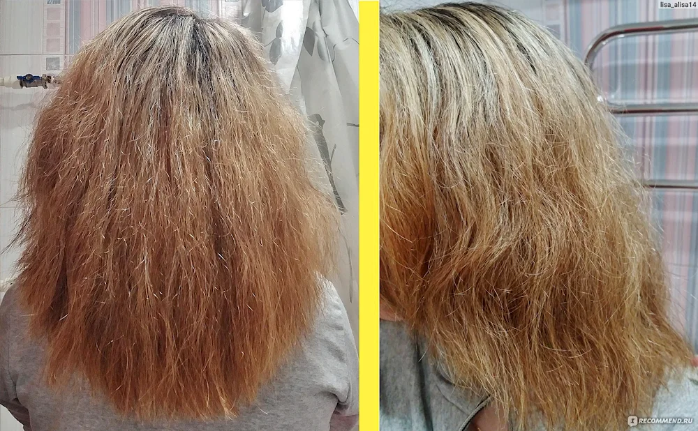 Damaged hair after colouring