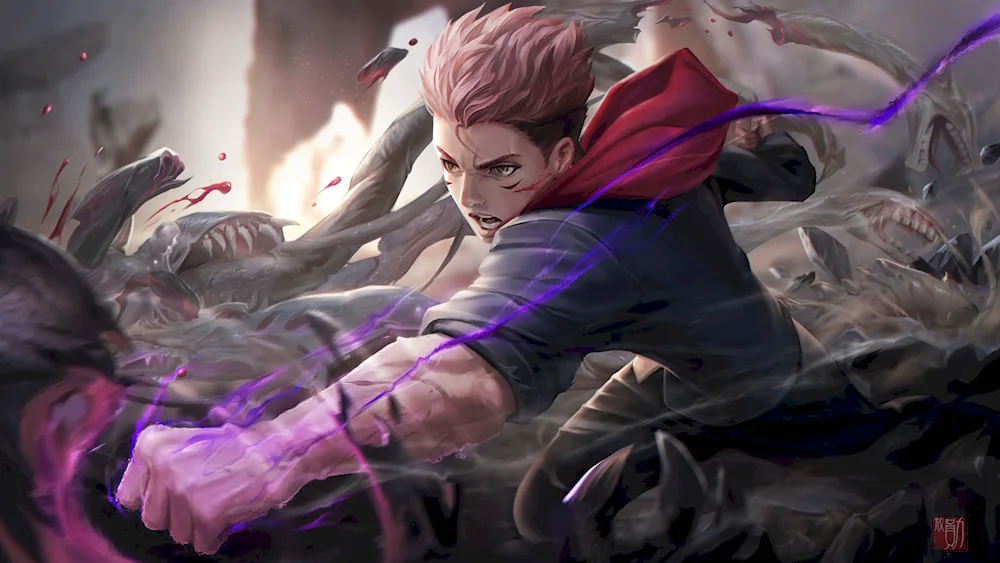 Anime Gojo's magic battle