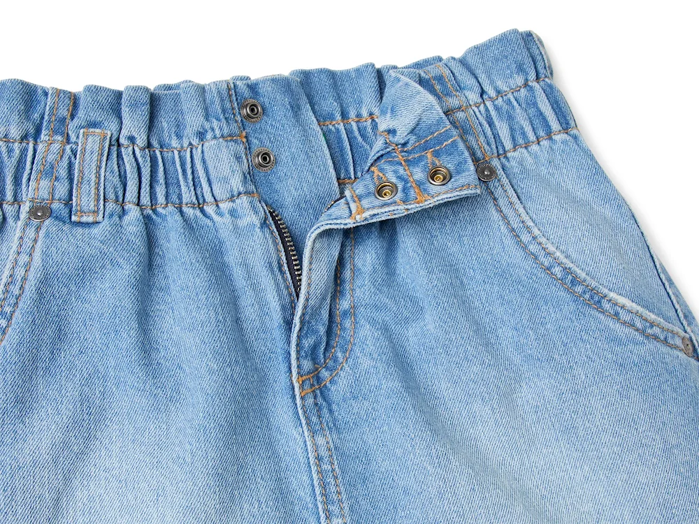 Denim skirt with lace for girl