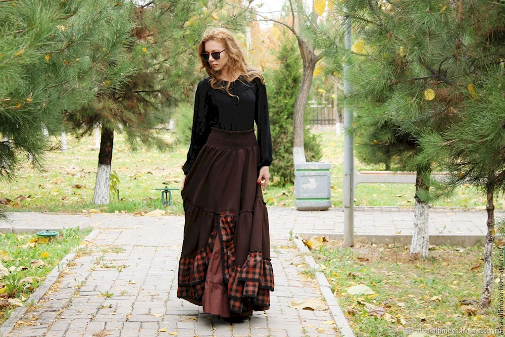 Long skirt outfit