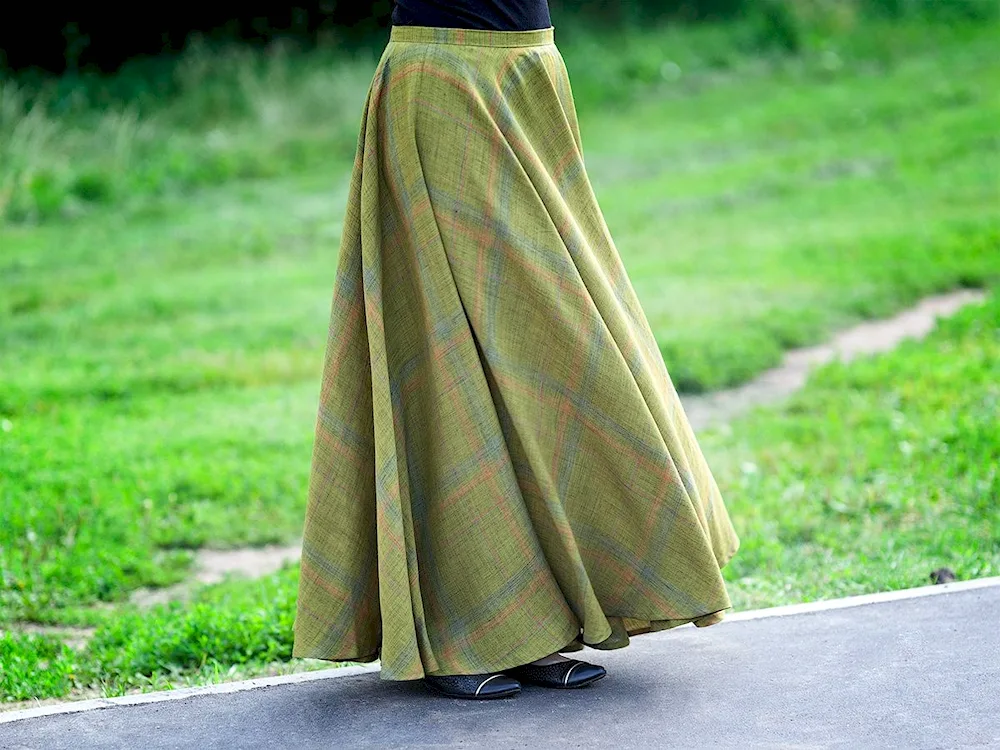 Silk top with skirt