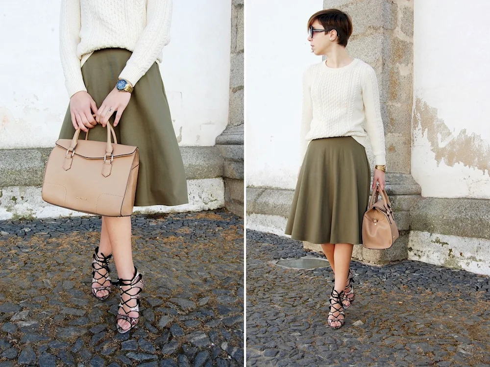 Khaki skirt