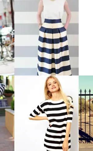 Horizontal Striped Skirt