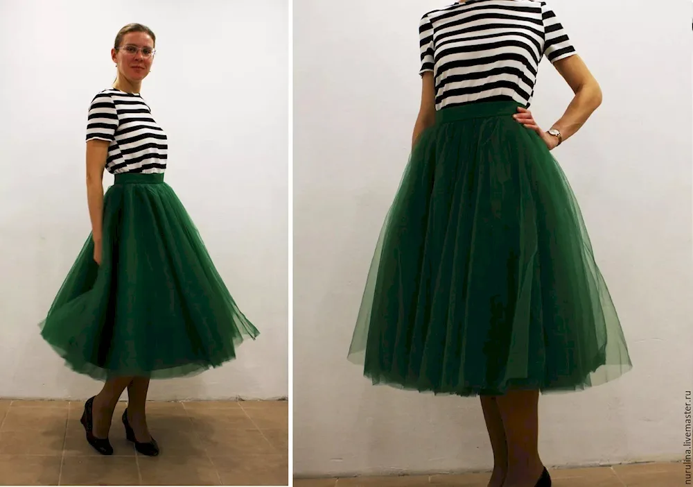 Green skirt green