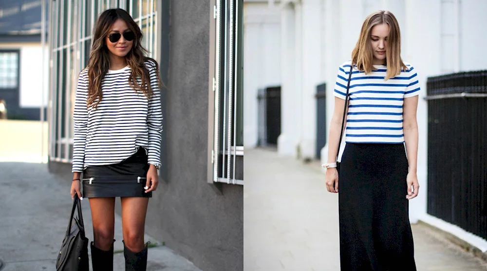 Horizontal Striped Skirt