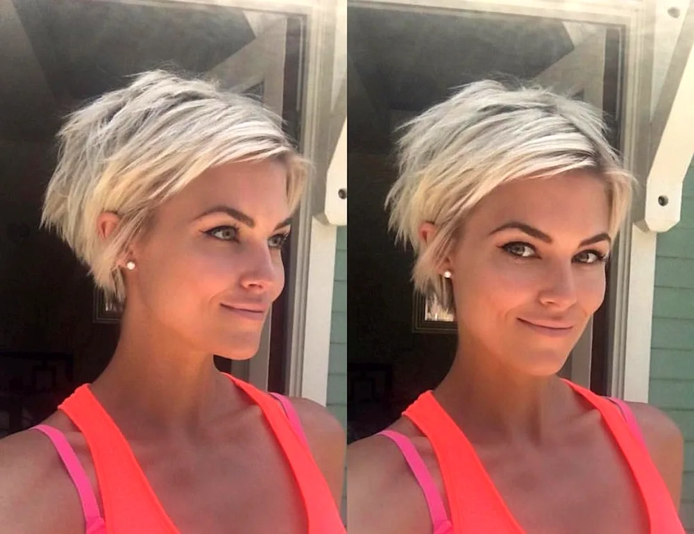 Pixie blond chalking