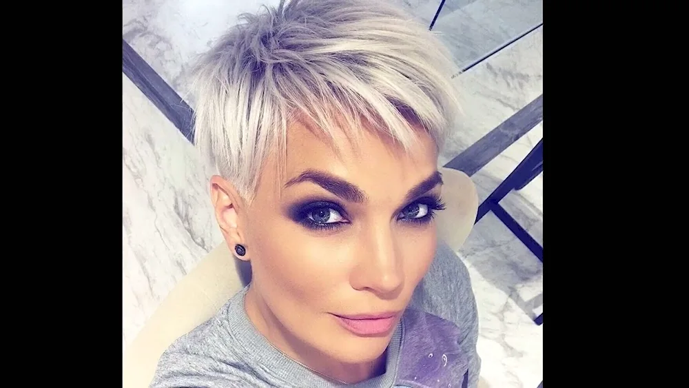 Yulia Kostyushkina Pixie haircut