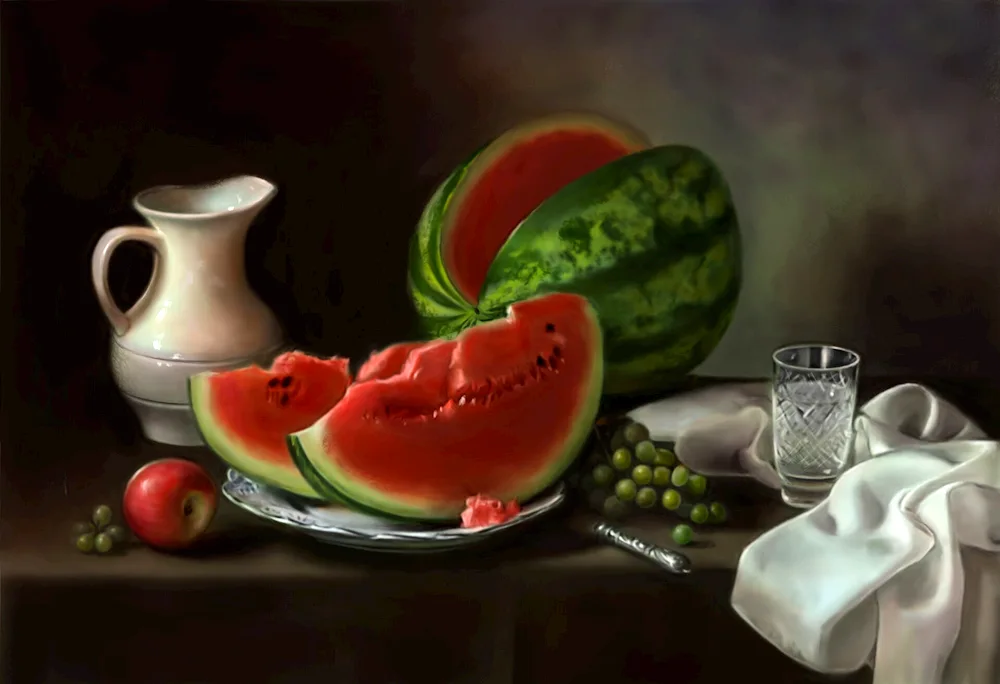 Yuri Kudrin Still Life Watermelon
