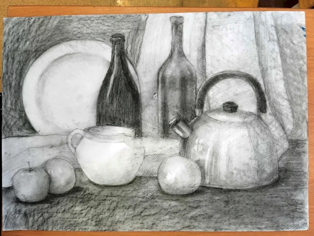 Still life charcoal academic