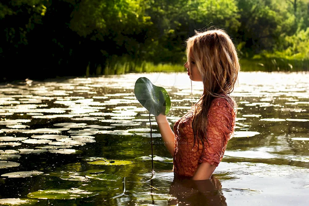 Girl by the river