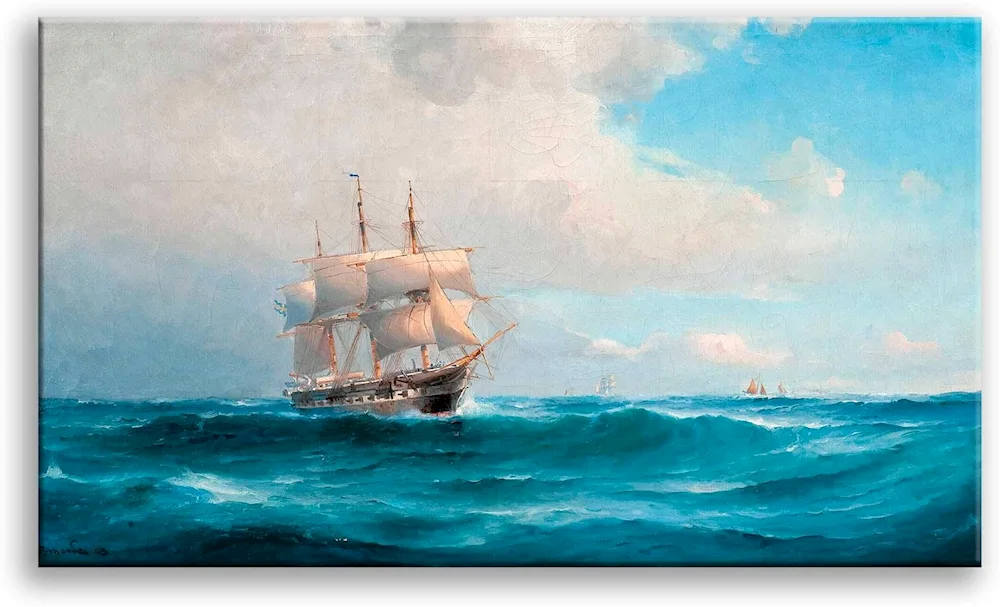 Ivan Aivazovsky sailboat at sea