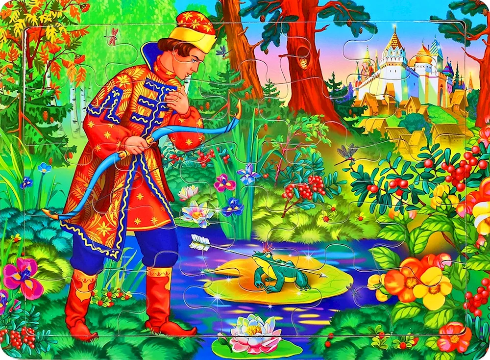 Is an illustration for the fairy tale of Tsarevna the frog