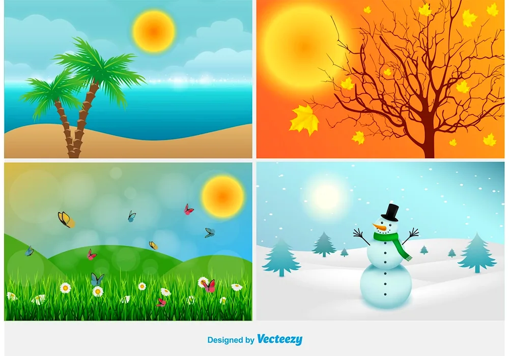 Pictures of the seasons for children