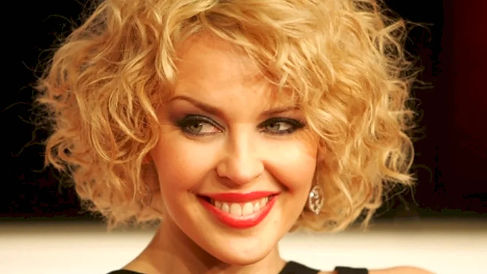 Kylie Minogue curly