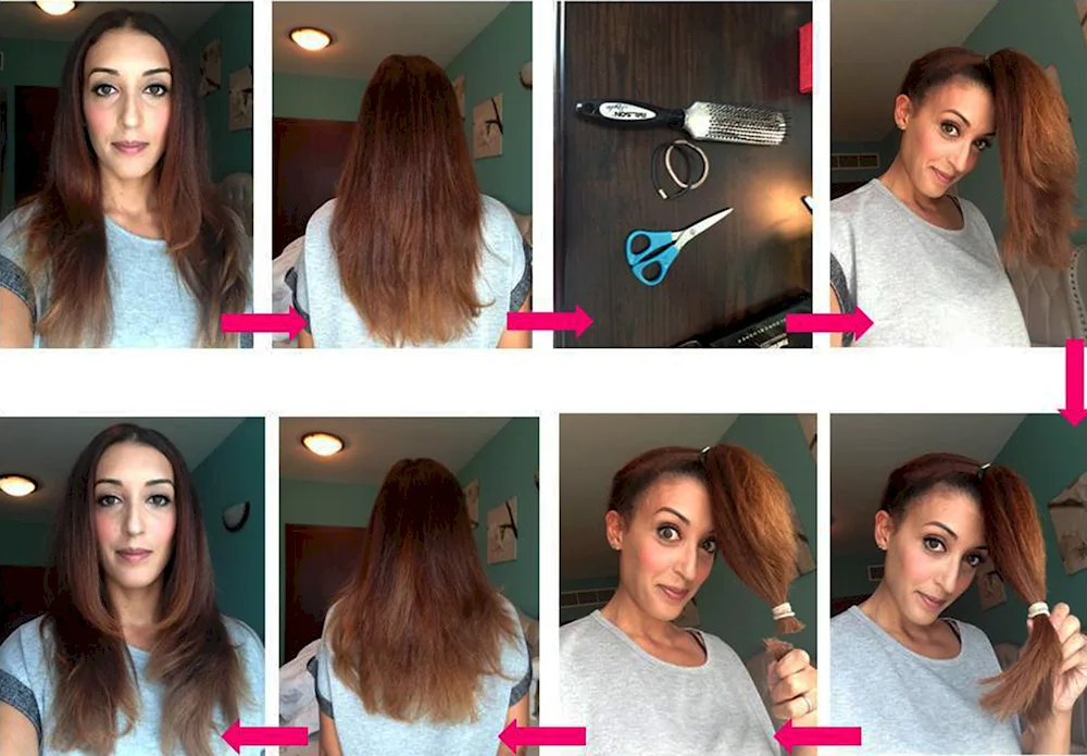 How to cut long hair at home