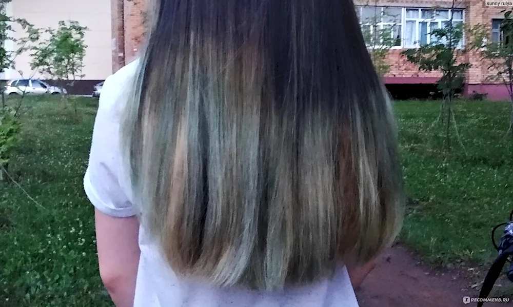 Blonde hair after bleaching