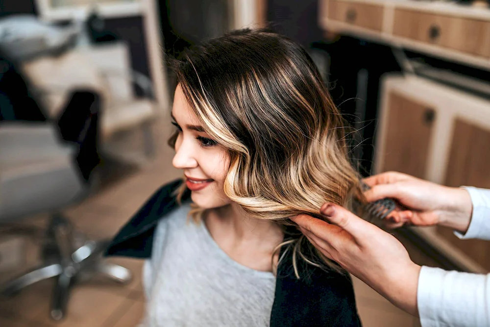 Balayage on brown hair