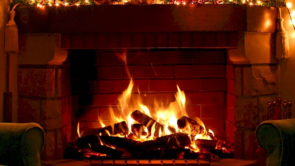 Fireplace wallpaper