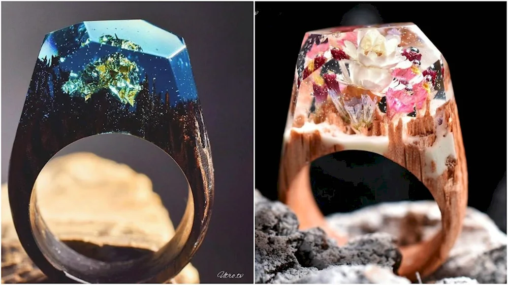 Stones in epoxy resin