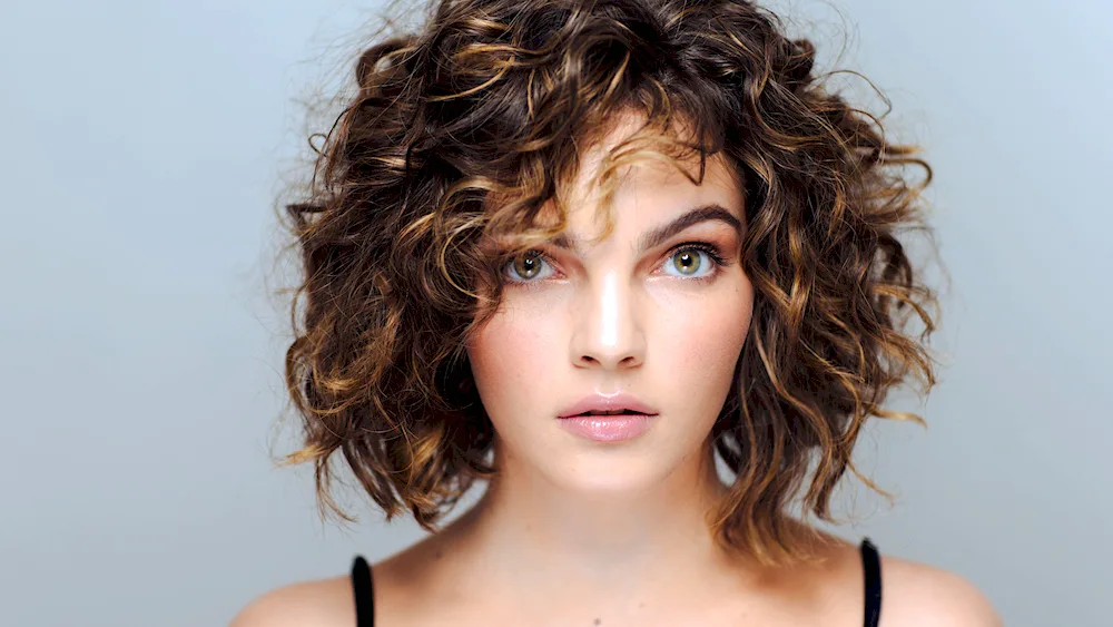 Hair styling with a flat iron