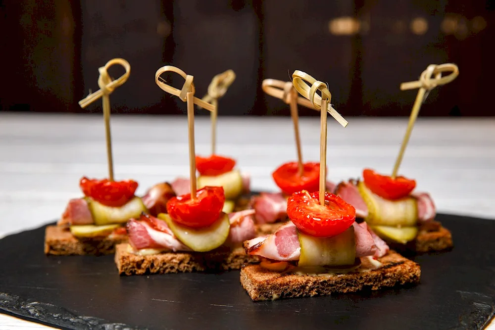 Canape feta cherry olives