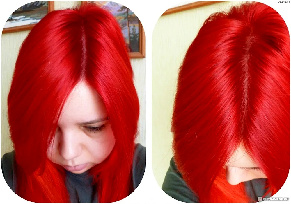 Capus dye fiery red