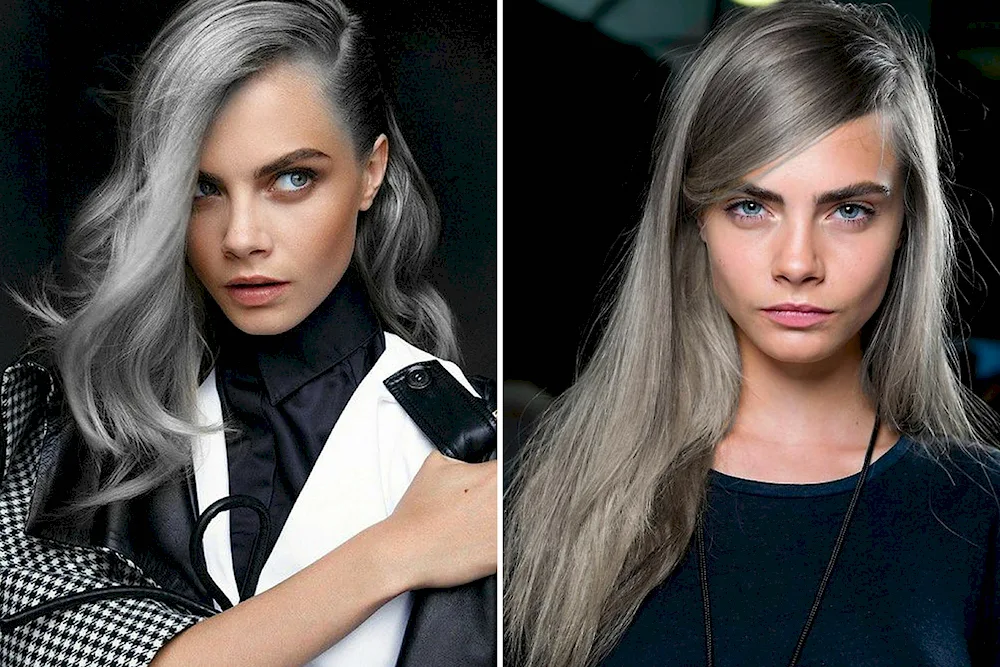 Cara Delevingne ash hair colour